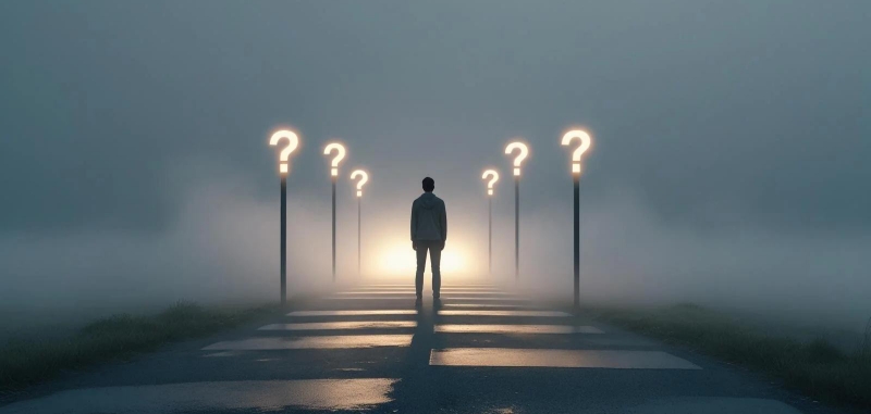 An illustration representing the word Ambiguous